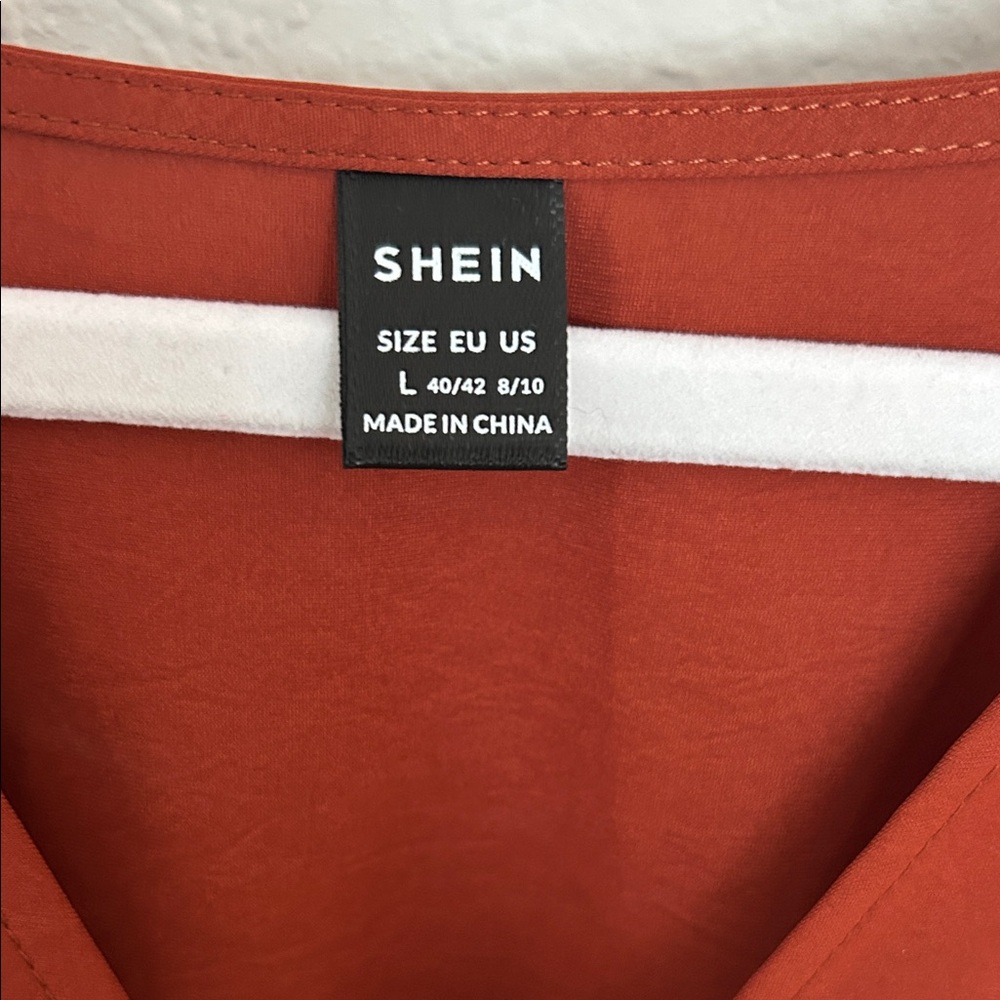 SHEIN Rust Red Mini Dress - Picture 2 of 5